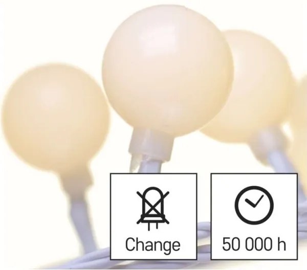 Catena LED per esterni 40xLED/9m IP44 bianco caldo