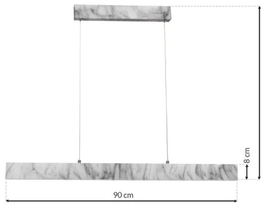 Lampadario LED su fune PIERCE LED/18W/230V bianco/grigio