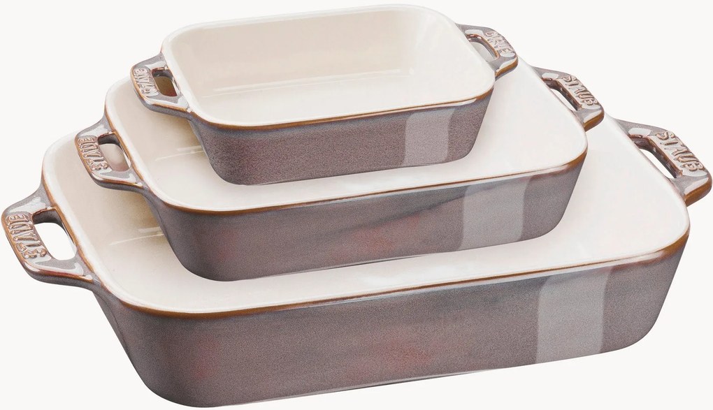 Set di 3 pirofile in ceramica Staub