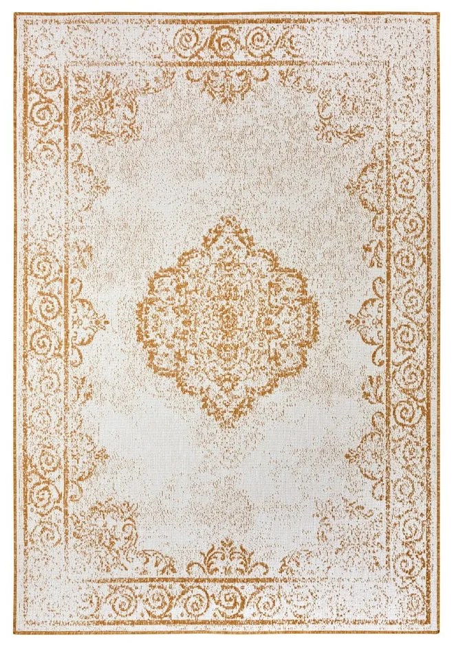 Tappeto per esterni giallo ocra e bianco 200x290 cm Cebu - NORTHRUGS