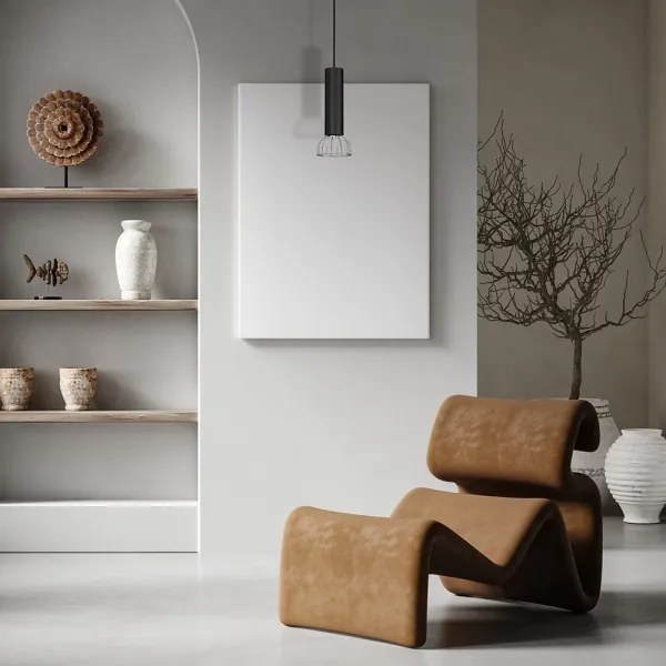 Lampadario su corda DANTE 1xGU10/25W/230V nero/cromato lucido