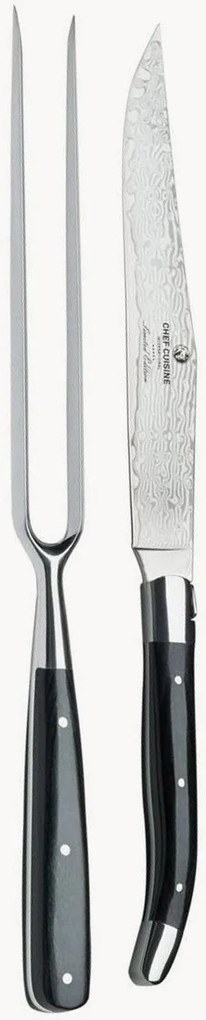 Set di 2 posate da carne in damasco Alice