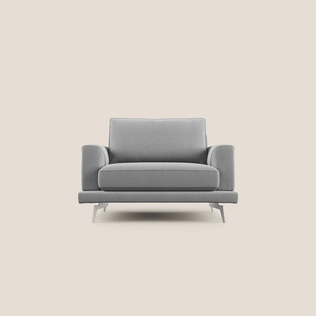 Dorian poltrona moderna in tessuto smacchiabile T05 grigio