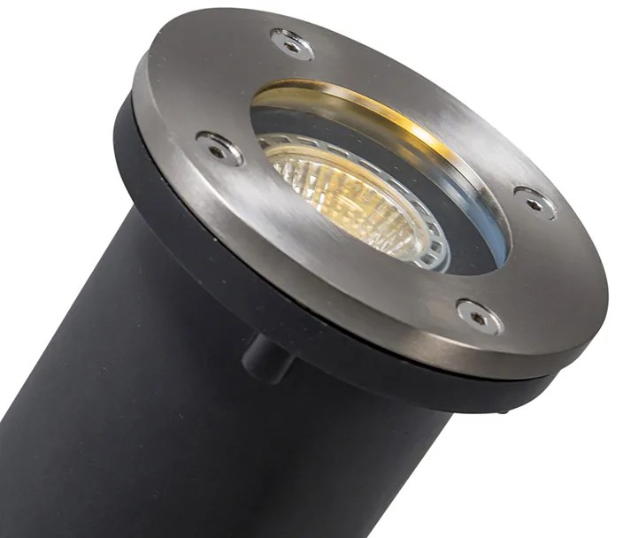 Faretto da incasso a terra Smart Acciaio Inossidabile con WiFi GU10 IP65 - Basic Round