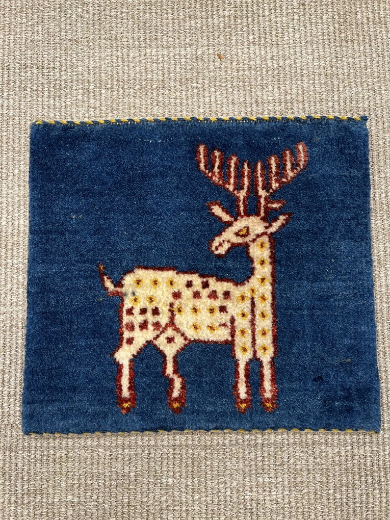 Gabbeh Tappeto persiano 40 x 40 Blu (Iran) Annodato A Mano