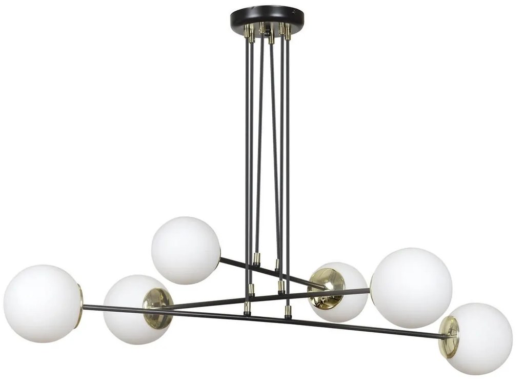 Lampadario a sospensione OGNIS 6 BLACK