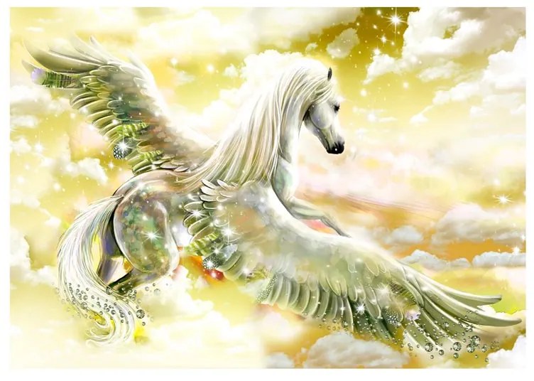 Fotomurale  Pegasus (Yellow)  Colore Giallo, Dimensioni e Misure 300x210