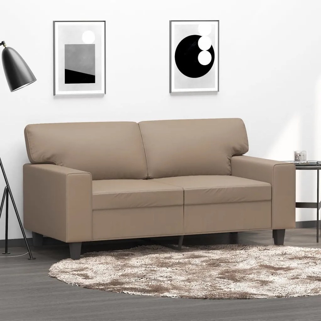 Divano A 2 Posti Cappuccino 140 Cm İn Similpelle /