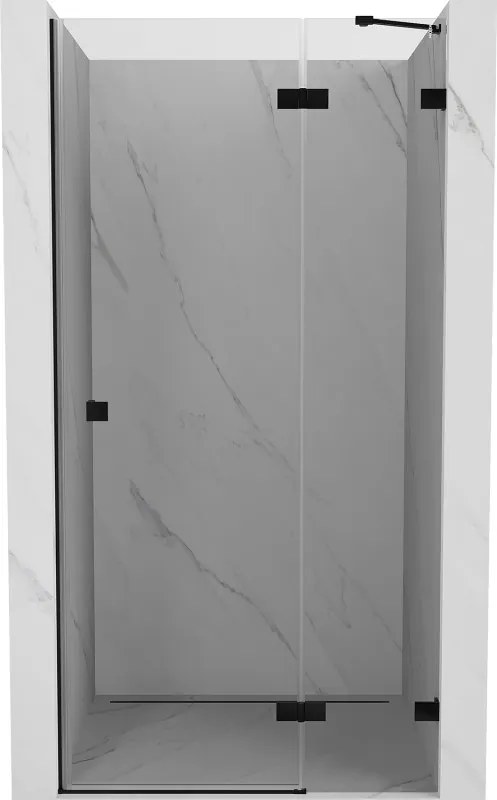 Mexen Lunar porta doccia a battente destra 115 cm, trasparente, nero - 834-115-000-70-00-P