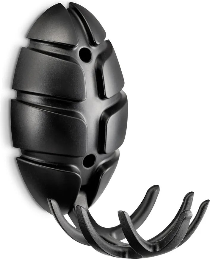 Gancio da parete nero in plastica Bug – Spinder Design