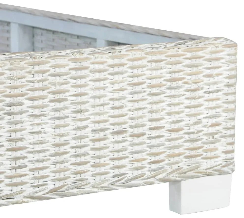 Giroletto grigio in rattan naturale 180x200 cm