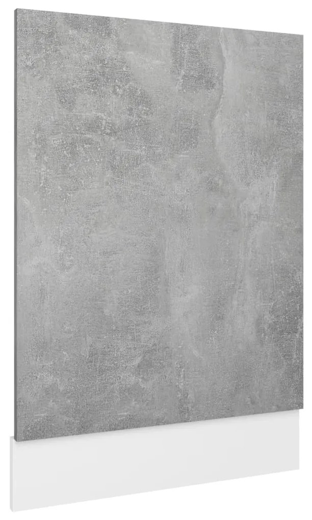 Pannello lavastoviglie grigio cemento 45x3x67 cm multistrato