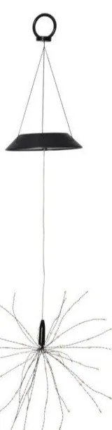 Lampada a sospensione solare a LED per esterni con LED bianchi, altezza 50 cm Firework - Star Trading