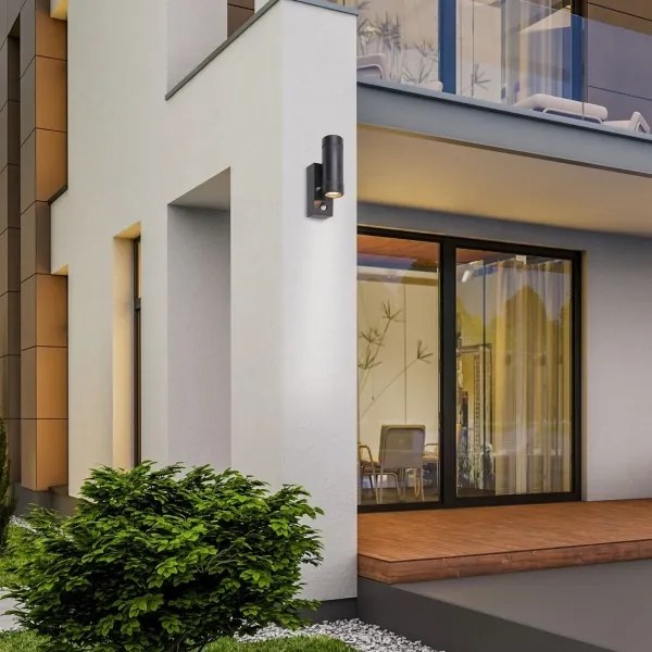 Rabalux 8835 - Applique da esterno con sensore MEDINA 2xGU10/10W/230V