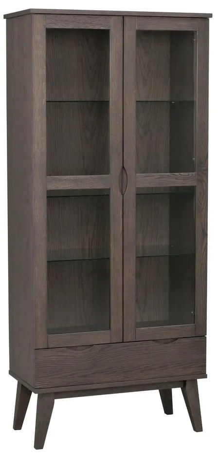 Vetrina marrone in rovere 82x185 cm Filippa - Rowico