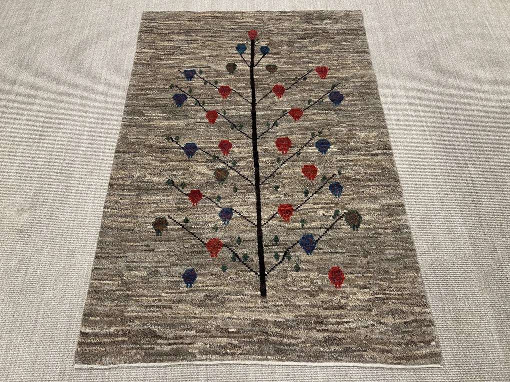 Gabbeh Tappeto 180x120 Grigio (Iran) Annodato A Mano