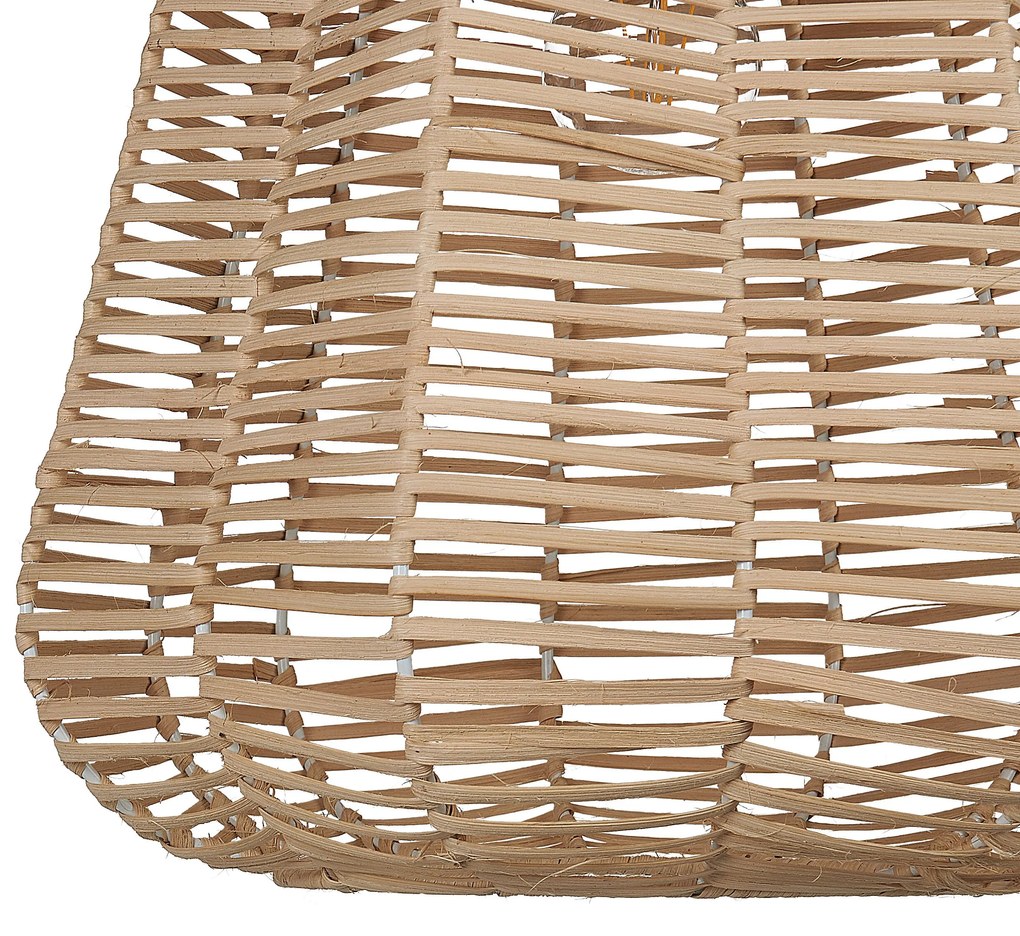 Lampadario rattan beige e naturale 128 cm RAMENA Beliani