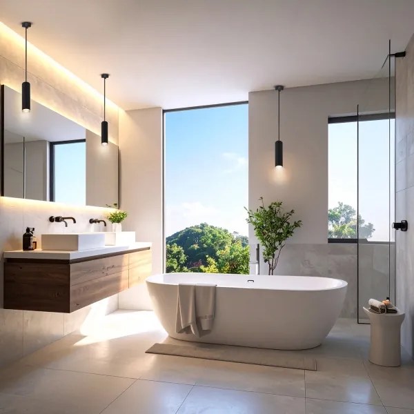 Brilagi - Lampadario da bagno su filo SELE AQUA 1xGU10/30W/230V IP44 nero