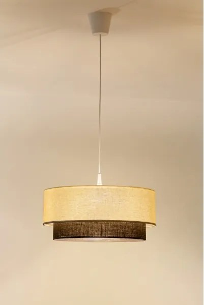 Brilagi - Lampadario LED a sospensione con cavo BOHO STYLE 1xE27/15W/230V Ø 40 cm crema/marrone