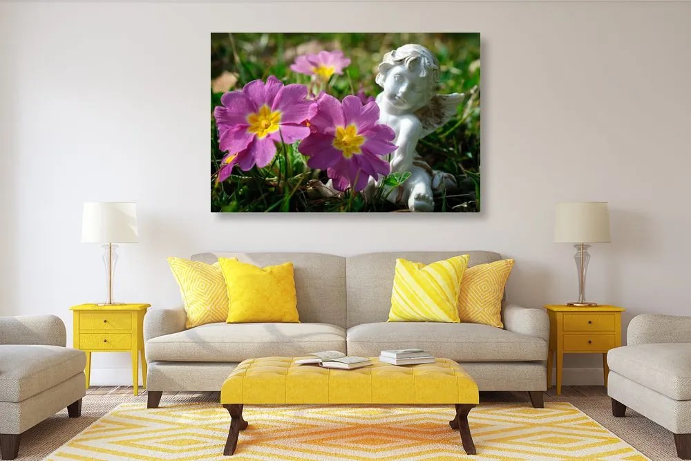 Quadro su tela – Angioletto nel giardino