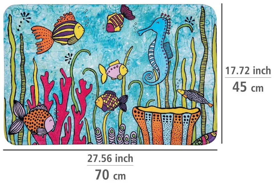 Tappetino da bagno in tessuto 45x70 cm Rollin'Art Ocean Life - Wenko