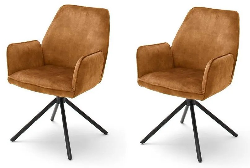 Set di 2 sedie da pranzo NEXORO, arancioni