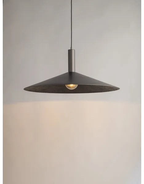 Lampadario a sospensione con filo CAPRI 1xE27/15W/230V diametro 50 cm antracite/grigio