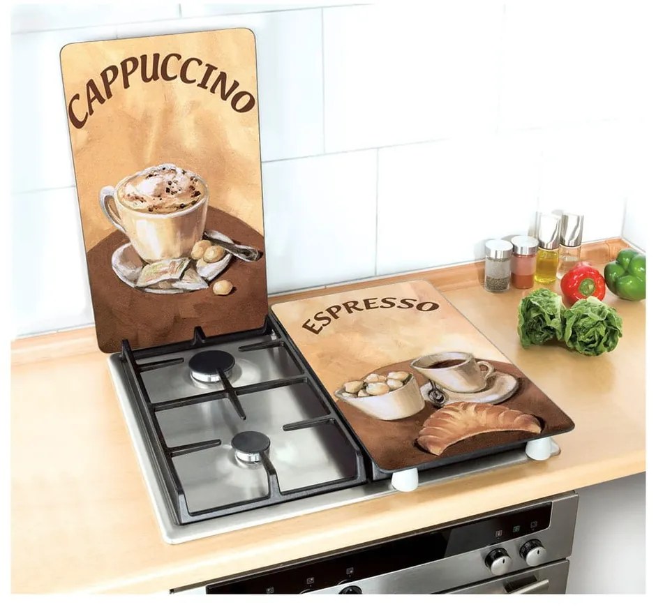 Set di 2 coperchi in vetro per fornelli Coffee - Wenko