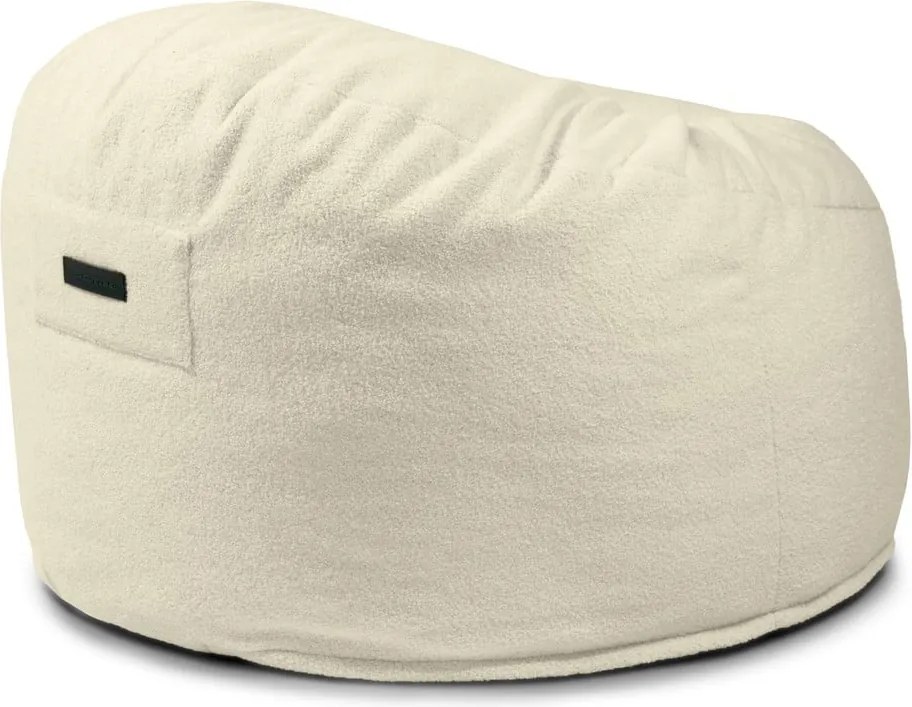 Pouf a sacco per bambini grigio chiaro con rivestimento in bouclé Om 85 – SLOWDOWN