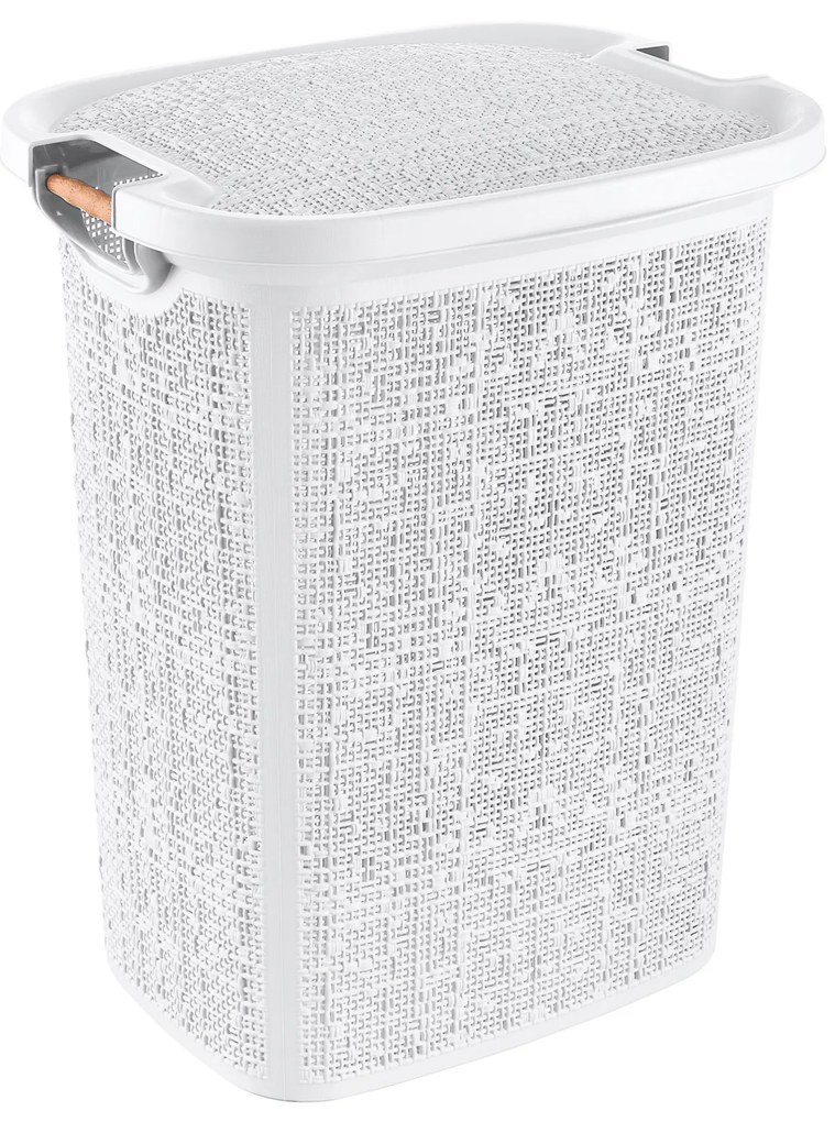 Portabiancheria Salvaspazio 60 Lt Feridras "Canvas" Bianco