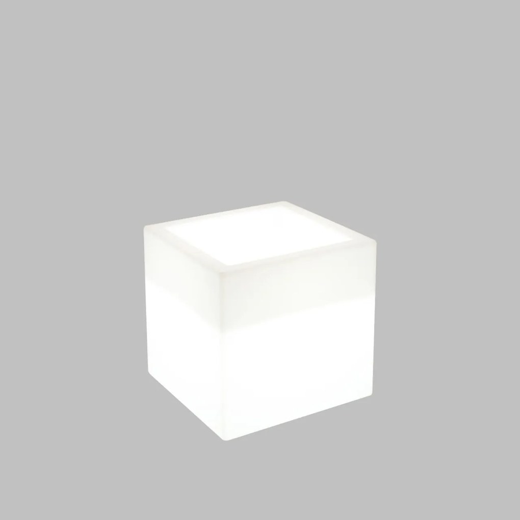 Cubo Illuminabile 40x40xH40cm E27 Colore Bianco
