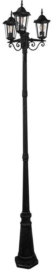Lampada da esterno 3xE27/20W/230V IP43 2,58 m nero