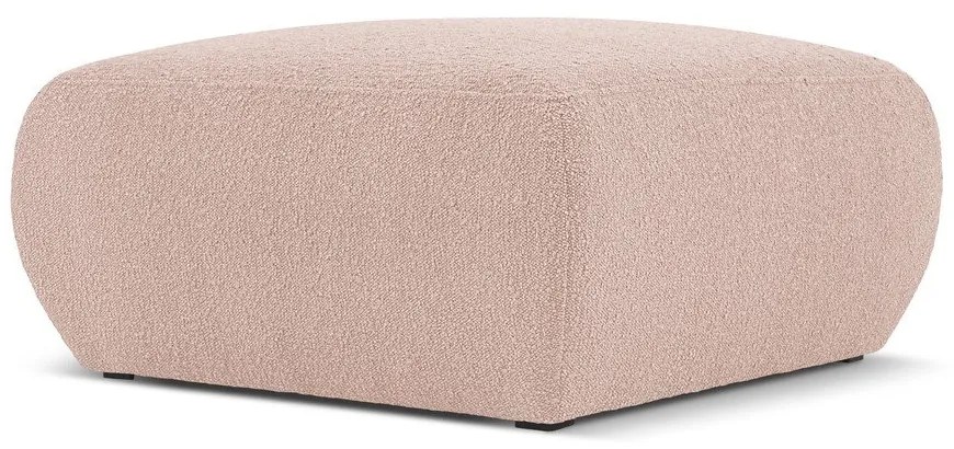 Sgabello in tessuto bouclé rosa Molino - Micadoni Home
