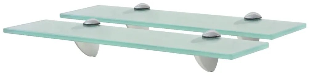 Mensole Galleggianti 2 Pz İn Vetro 40x20 Cm 8 Mm /