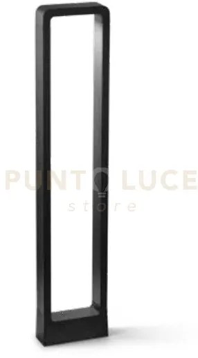 Nature paletto da esterno 4000k 698lm 12w ip65 nero h.80cm