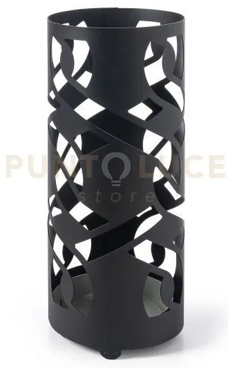 Portaombrelli looma nero in ferro  20x50h cm