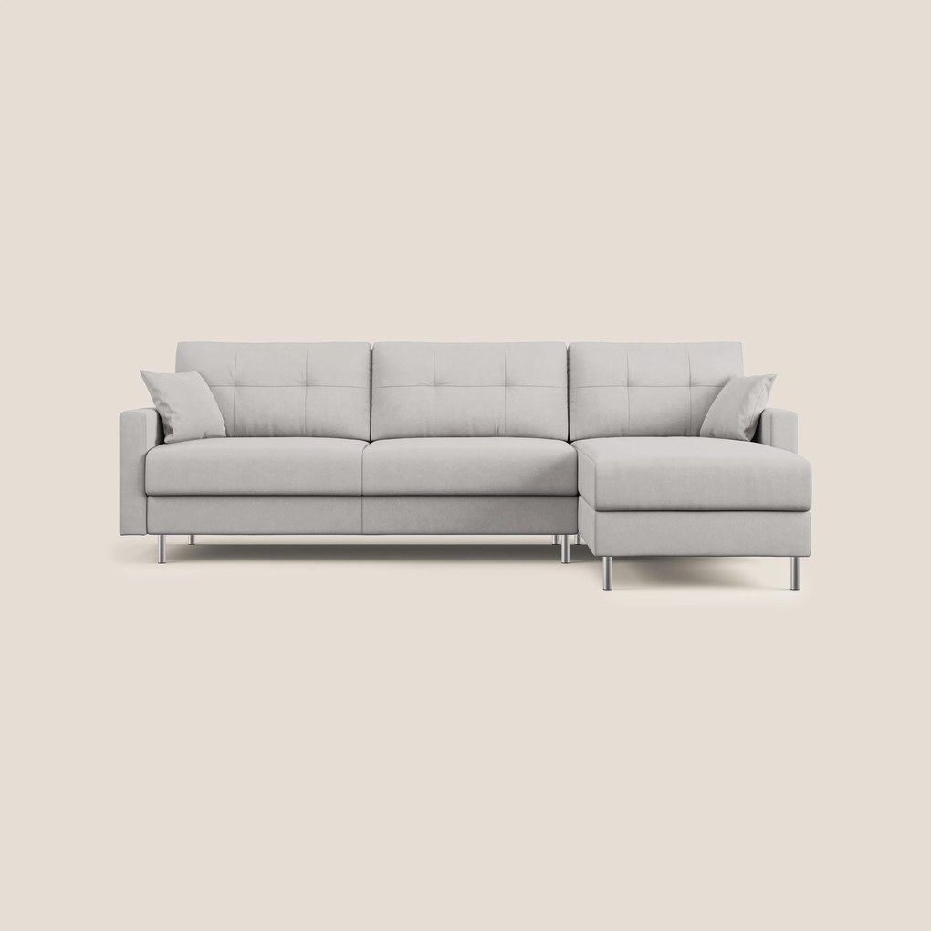 Megan divano letto angolare in microfibra smacchiabile T11