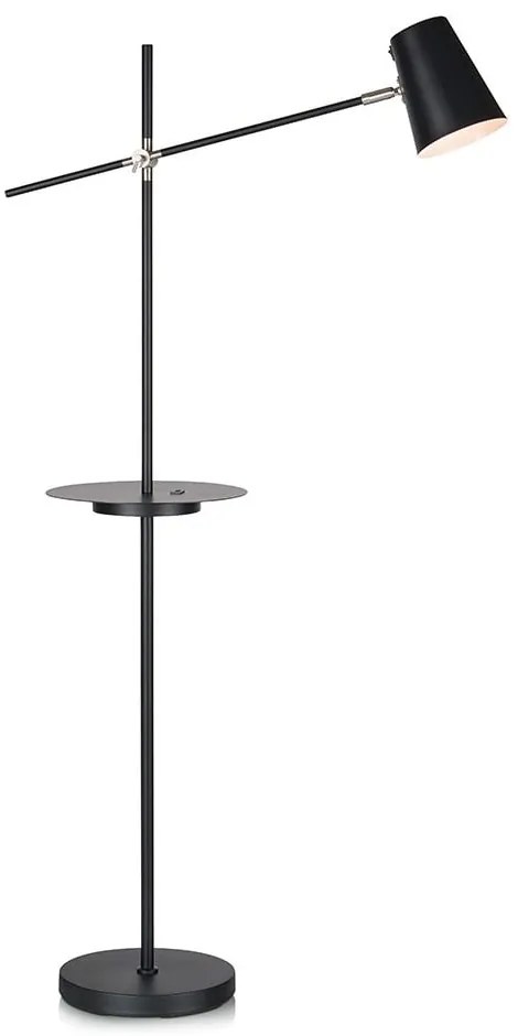 Lampada a stelo nera con vano portaoggetti Linear - Markslöjd
