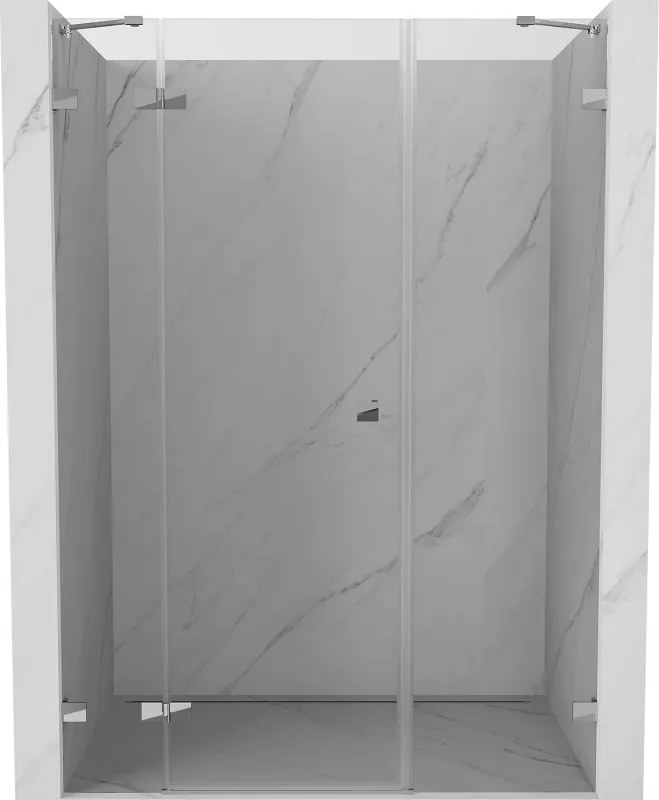 Mexen Lunar porta doccia ad anta sinistra 130 cm, trasparente, cromo - 834S-130-050-01-00-L