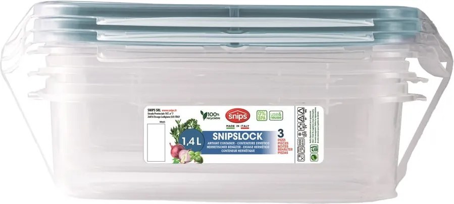 Scatole per alimenti in set 3 pz Snipslock – Snips