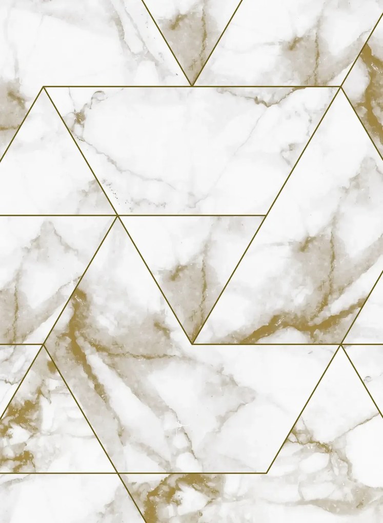 KEK Amsterdam Carta da parati Marble Mosaic - Gold