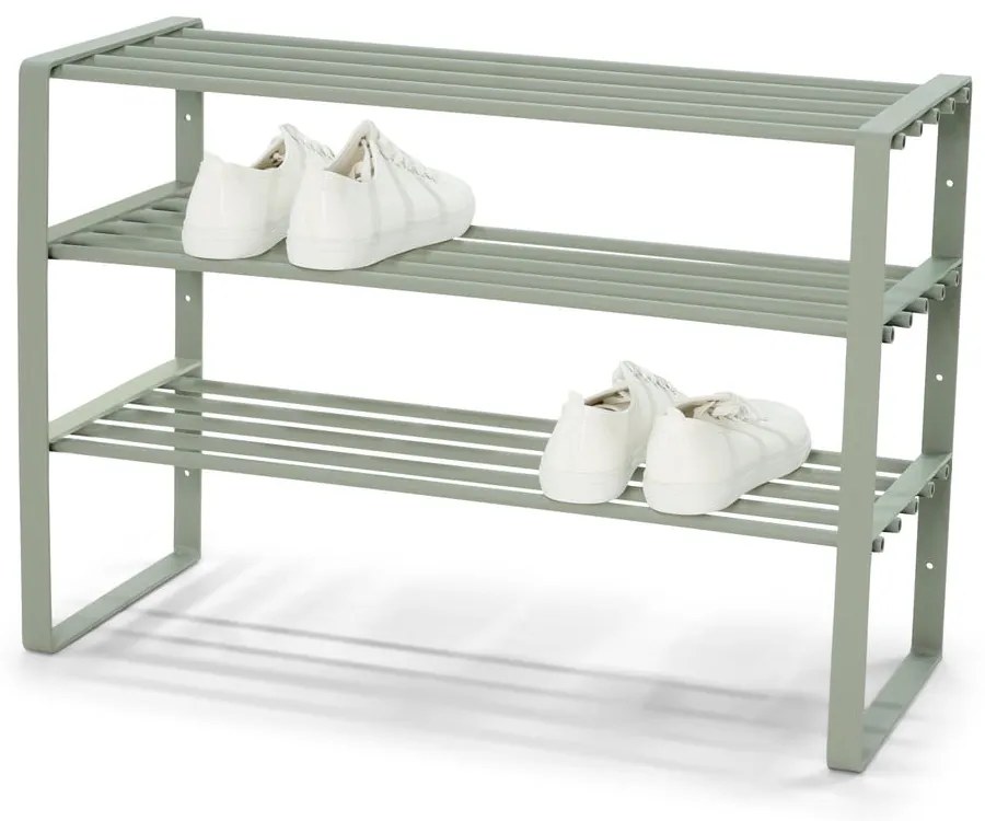 Scarpiera in metallo grigio-verde Rex - Spinder Design