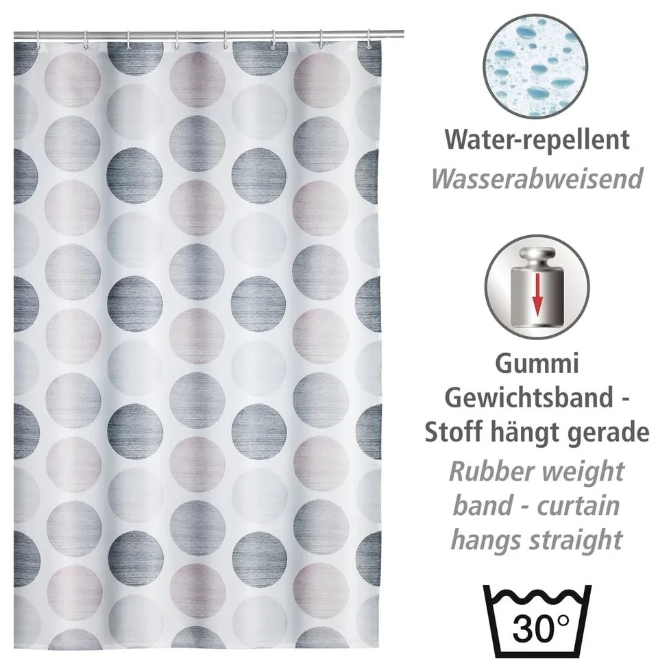 Tenda da doccia 180x200 cm Pastel Dots - Wenko