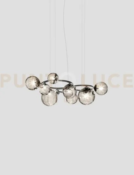 Puppet ring sospensione 11 fume' trasparente nickel nero satinato 1...