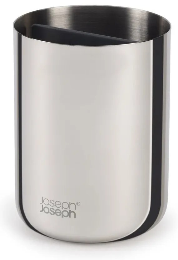 Portaspazzolino in acciaio inox in argento lucido EasyStore Luxe - Joseph Joseph