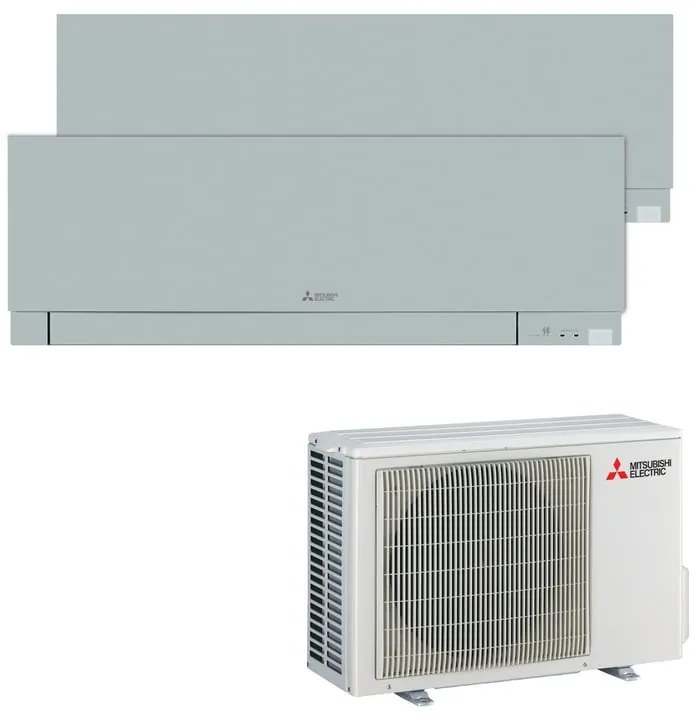 Condizionatore a muro multisplit MITSUBISHI ELECTRIC Kirigamine 9 + 12 classe raffreddamento A+++,grigio