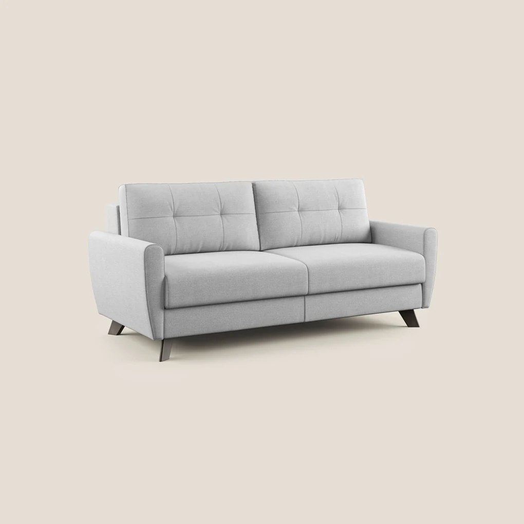 Callisto Divano letto matrimoniale in tessuto ecosostenibile grigio 208 cm (mat. 160x197)