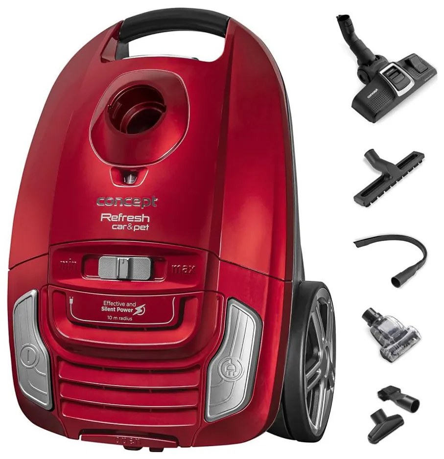 Concept VP8224 - Aspirapolvere a sacchetto REFRESH 3,5 l 700W/230V rosso