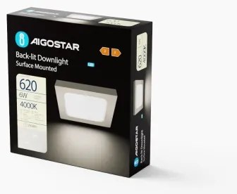 Aigostar - LED Plafoniera LED/6W/230V 12,2x12,2 cm 4000K bianco