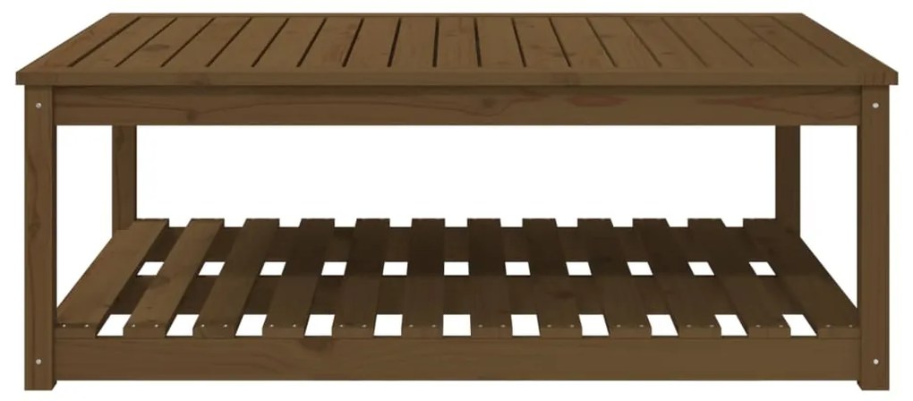 Tavolo da giardino miele 121x82,5x45 cm legno massello di pino